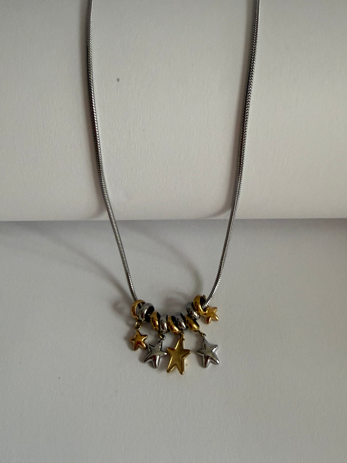Collar Estrellas Doradas/plateadas
