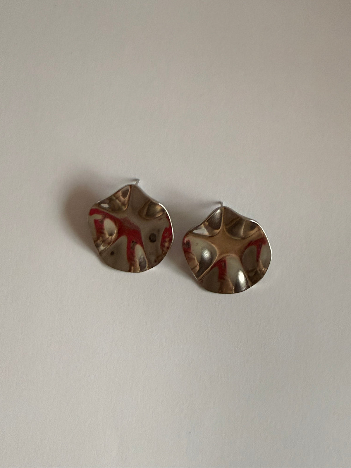 Aretes Hoja Plateados