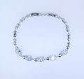 Pulsera acero 5 piedras gotas